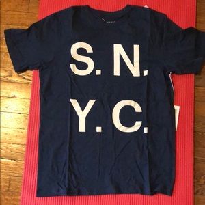 COPY - Saturdays NYC Navy Blue Graphic T